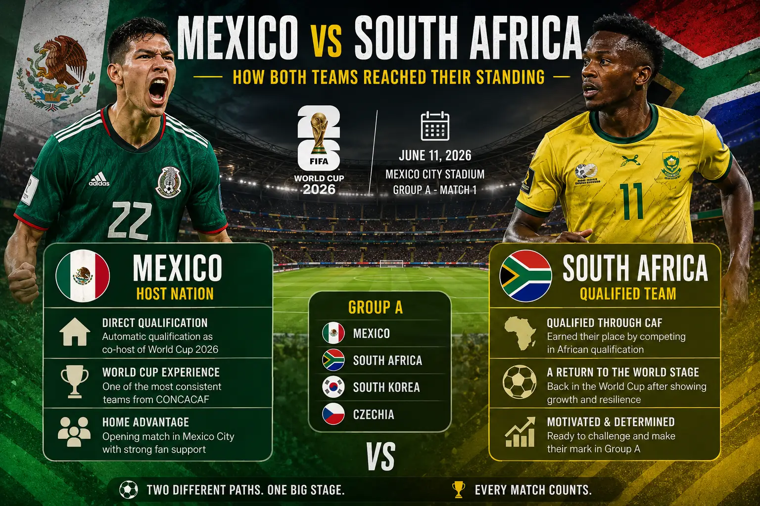 Mexico vs South Africa | How They Reached Their Standing | World Cup Matches