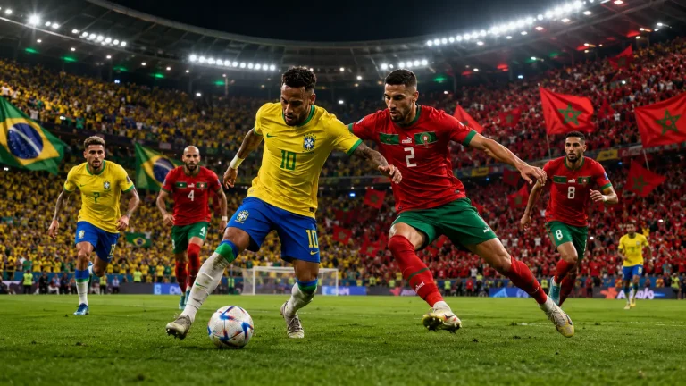 Fifa Brazil vs Morocco showdown in stadium